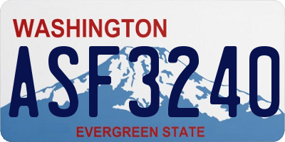 WA license plate ASF3240