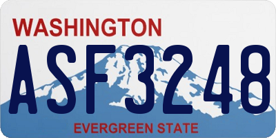 WA license plate ASF3248