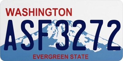 WA license plate ASF3272