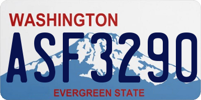 WA license plate ASF3290