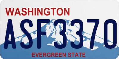 WA license plate ASF3370