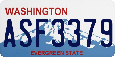 WA license plate ASF3379