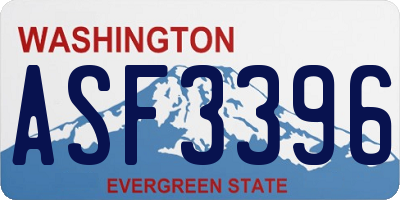 WA license plate ASF3396