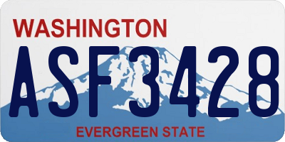 WA license plate ASF3428