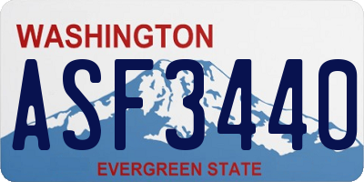 WA license plate ASF3440