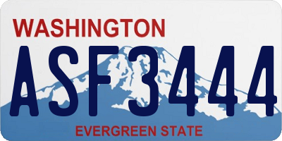WA license plate ASF3444