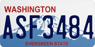 WA license plate ASF3484