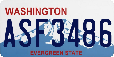 WA license plate ASF3486