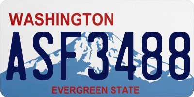WA license plate ASF3488