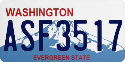 WA license plate ASF3517