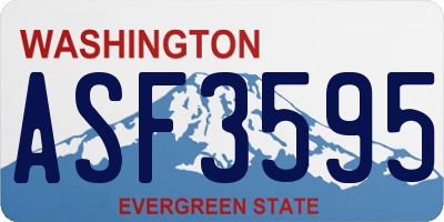 WA license plate ASF3595