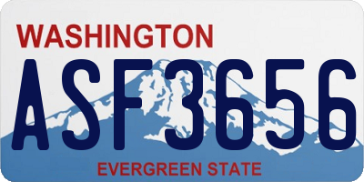 WA license plate ASF3656