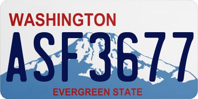 WA license plate ASF3677
