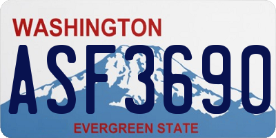 WA license plate ASF3690