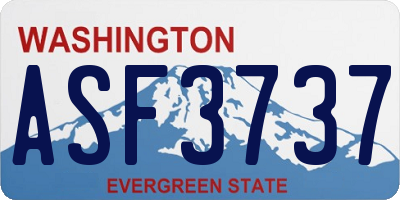 WA license plate ASF3737