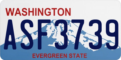WA license plate ASF3739