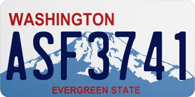 WA license plate ASF3741