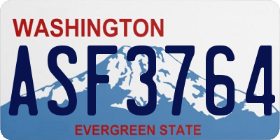 WA license plate ASF3764