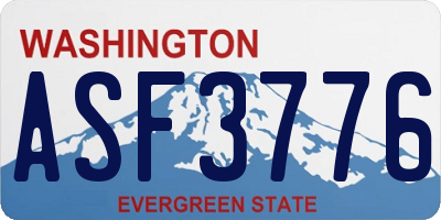 WA license plate ASF3776