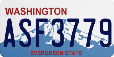 WA license plate ASF3779