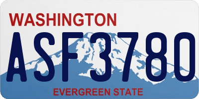 WA license plate ASF3780