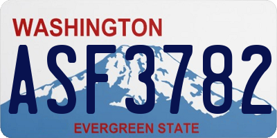 WA license plate ASF3782