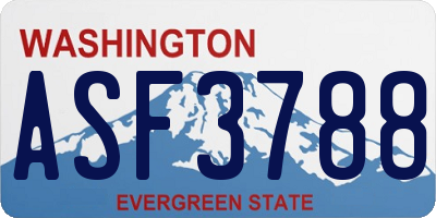 WA license plate ASF3788