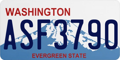 WA license plate ASF3790