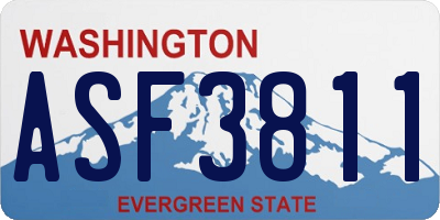 WA license plate ASF3811