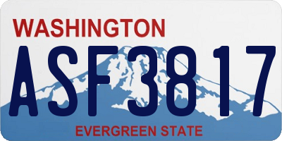 WA license plate ASF3817