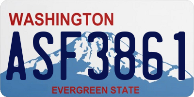 WA license plate ASF3861