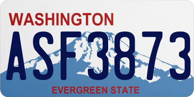 WA license plate ASF3873