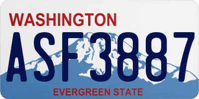 WA license plate ASF3887