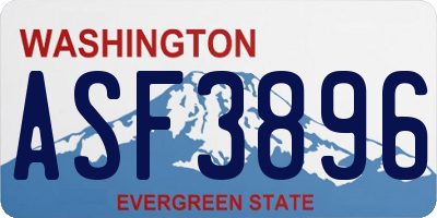 WA license plate ASF3896