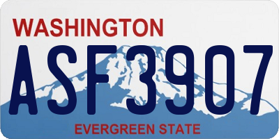 WA license plate ASF3907