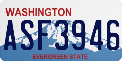 WA license plate ASF3946