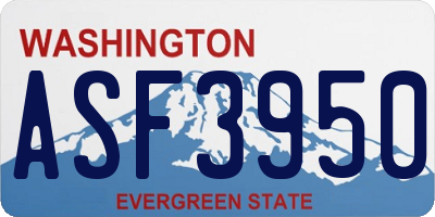 WA license plate ASF3950