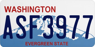 WA license plate ASF3977