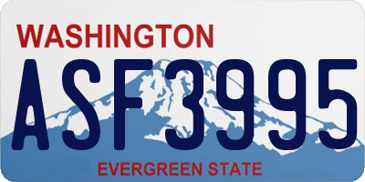 WA license plate ASF3995