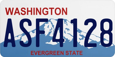 WA license plate ASF4128