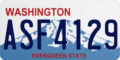 WA license plate ASF4129
