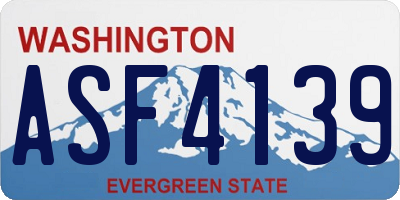 WA license plate ASF4139