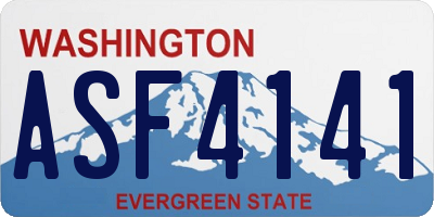 WA license plate ASF4141
