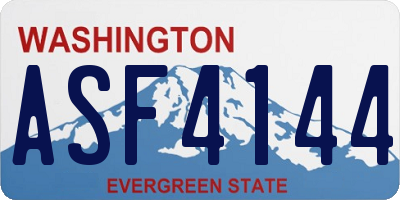 WA license plate ASF4144