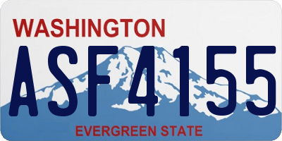 WA license plate ASF4155