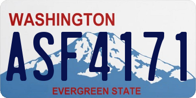 WA license plate ASF4171