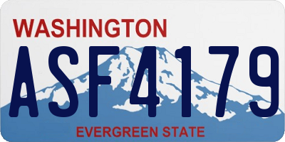 WA license plate ASF4179