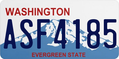 WA license plate ASF4185