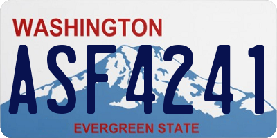WA license plate ASF4241