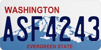 WA license plate ASF4243